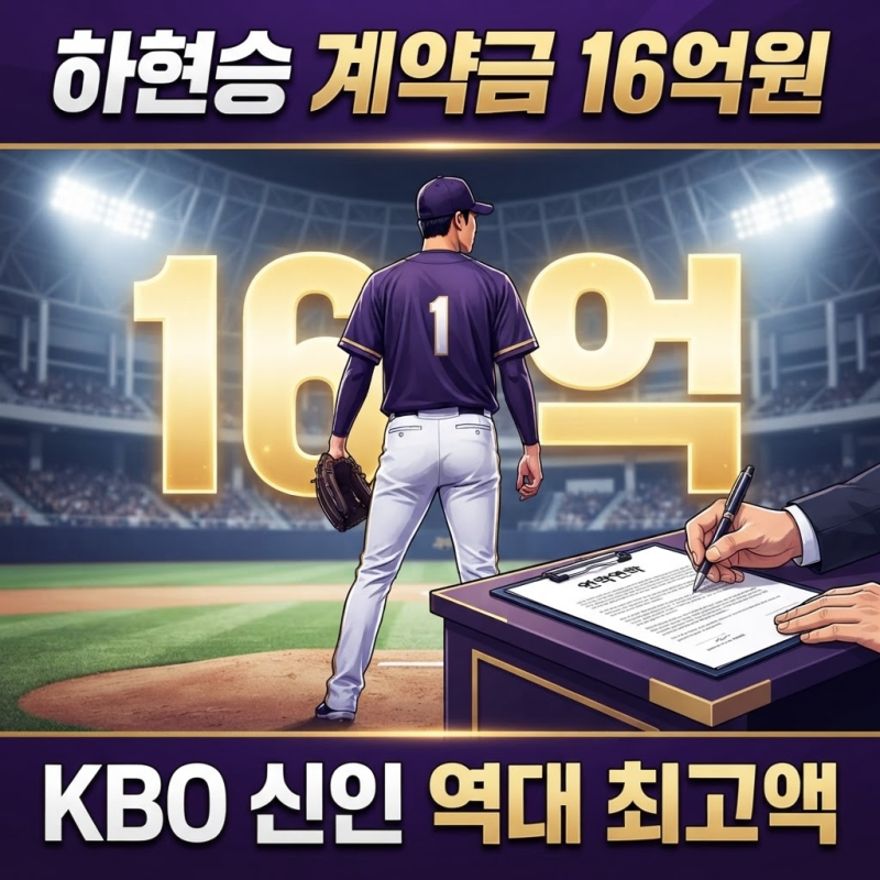 키움 하현승 계약금 16억, 한기주 넘어 KBO 신인 역대 최고액