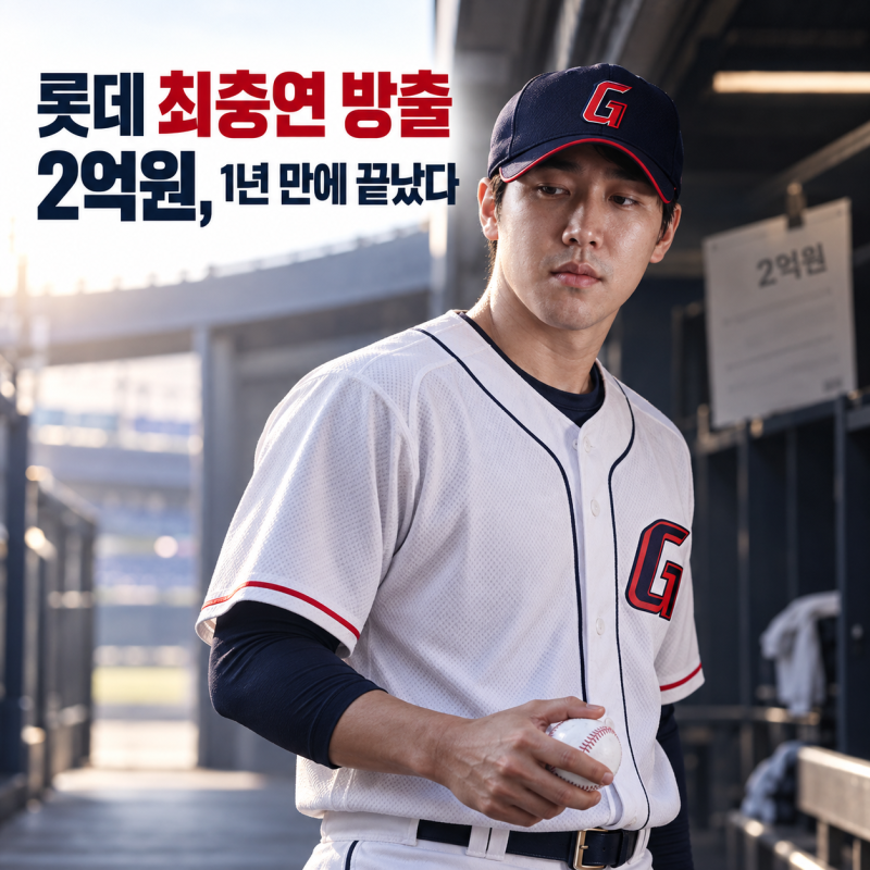 롯데 최충연 방출 2억원 들여 영입했는데 1군 1경기로 끝난 이유