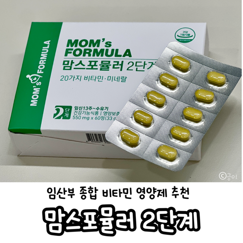 임산부 영양제 추천 | 철분·활성형 엽산 맘스포뮬러 2단계 후기