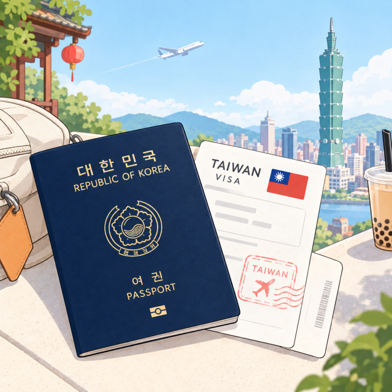 대만 여행 준비물 비자 온라인 입국신고서 환율 환전