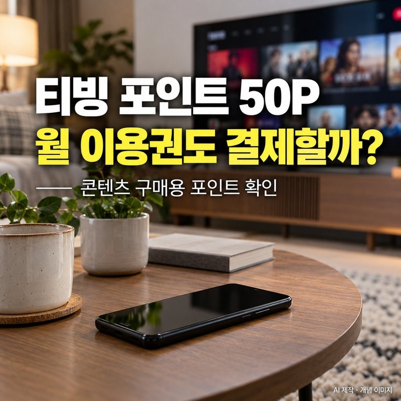 티빙 포인트 사용법｜50P로 월 이용권도 결제할 수 있을까