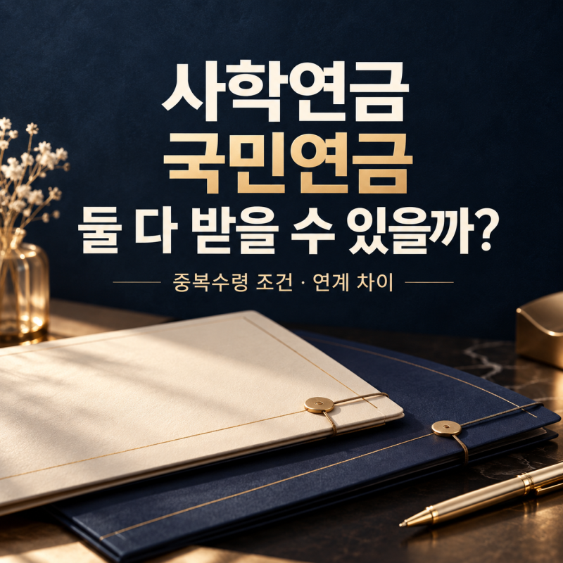 사학연금 국민연금 중복수령 가능할까? 각각 받는 조건과 연계 차이