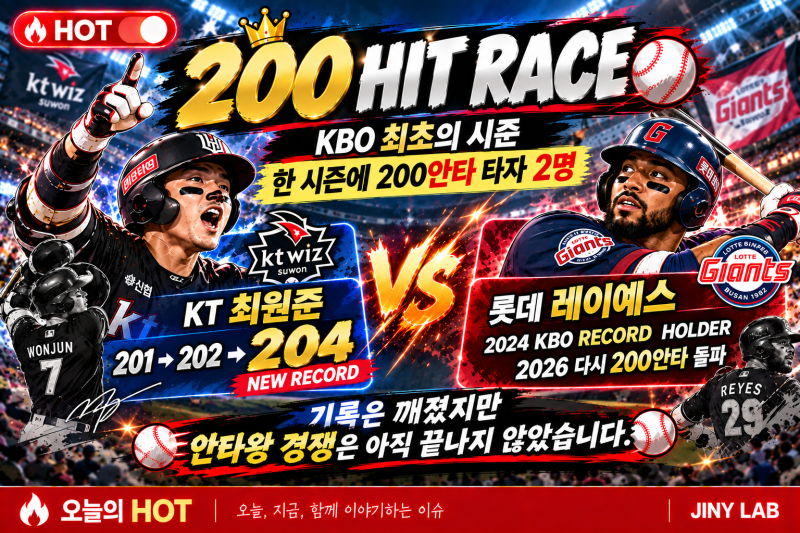 204안타, KBO 역사가 바뀌었다KT 최원준 단일시즌 최다안타 신기록 ｜ 오늘의 HOT