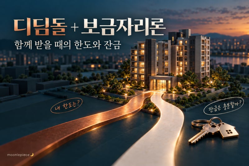 디딤돌·보금자리론 동시 대출｜한도 부족할 때 잔금 계산하는 순서