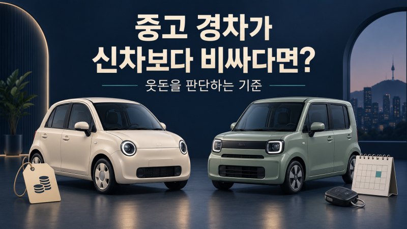 신차보다 비싼 중고 경차? 캐스퍼·레이 가격 비교할 때 놓치는 것