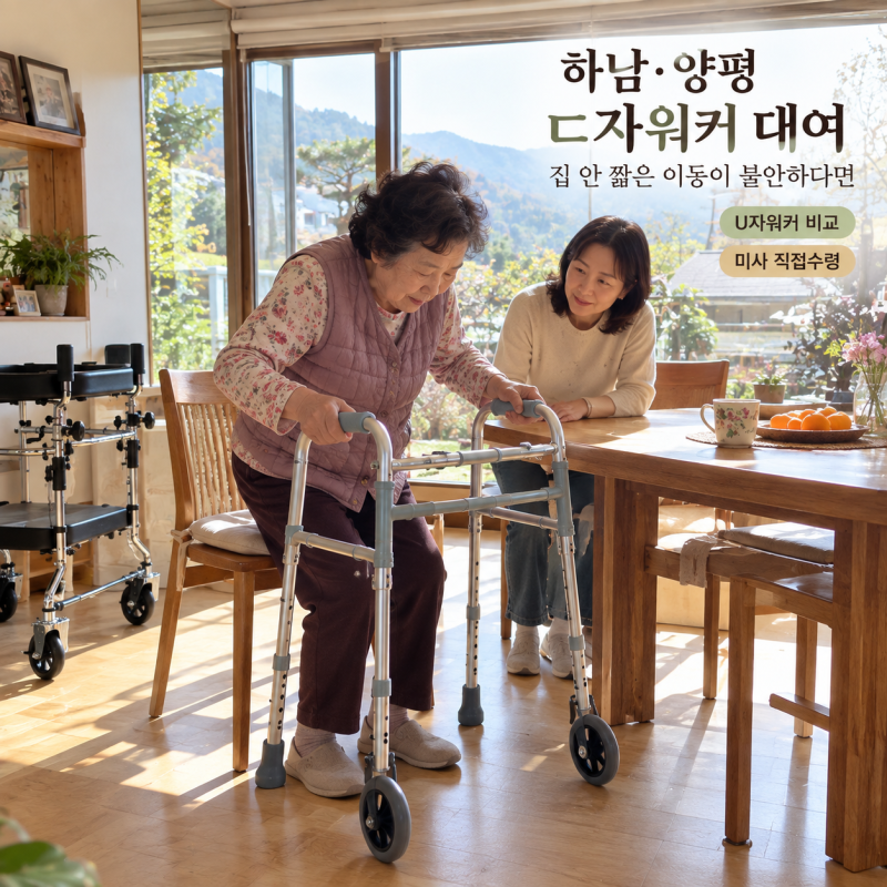하남·양평 ㄷ자워커 대여 렌탈, 집 안 짧은 이동에 필요한 부모님 실내용 보행기·U자워커 비....