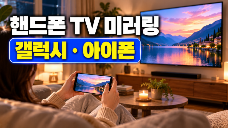 "작은 폰 화면, 큰 TV로 보고 싶은데…" 갤럭시·아이폰 미러링 연결법과 안 될 때 확인할 4가....