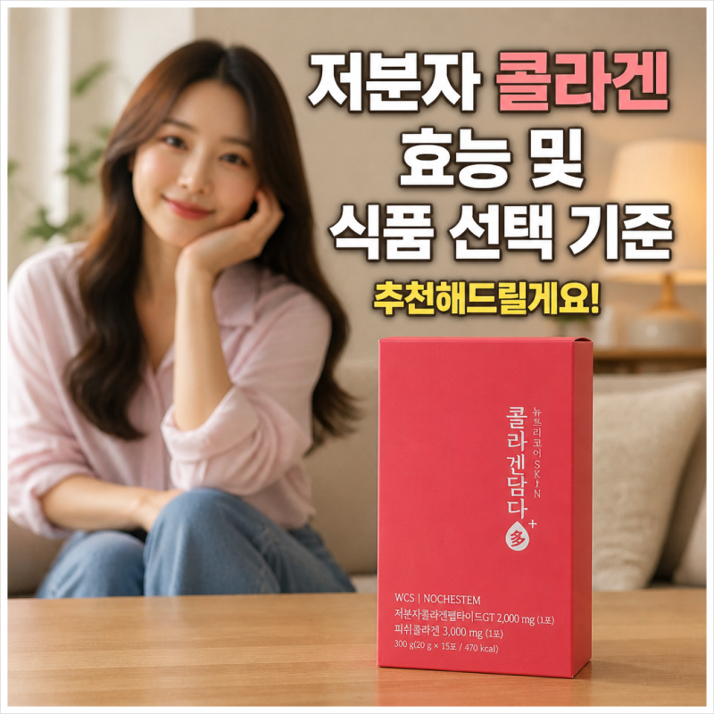 저분자 콜라겐 효능 및 식품 선택 기준 추천