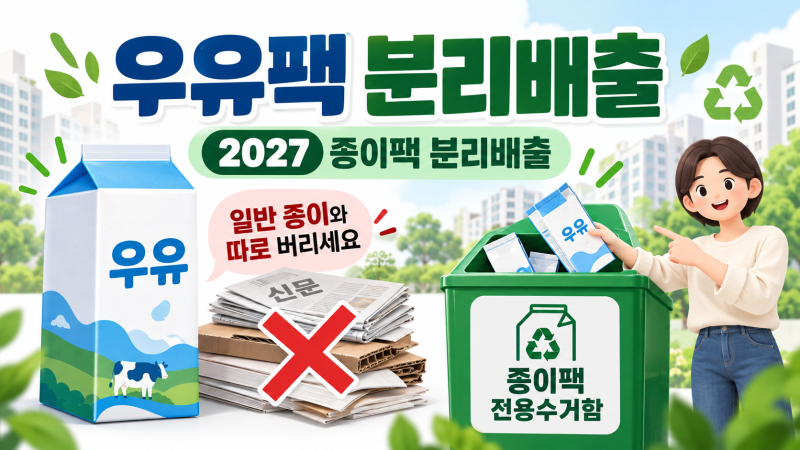 우유팩 일반 종이에 버리면 안 된다?｜2027 종이팩 분리배출·버리는 법