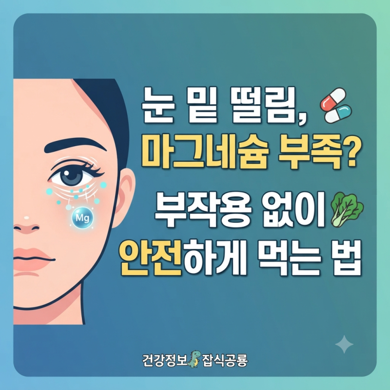 눈 떨림·근육 경련에 좋다는 마그네슘, 영양제 맹신했다간 장기 손상 부른다?