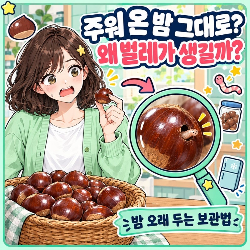 밤 보관법 어떻게 해야 할까? 벌레 안 생기게 두는 방법