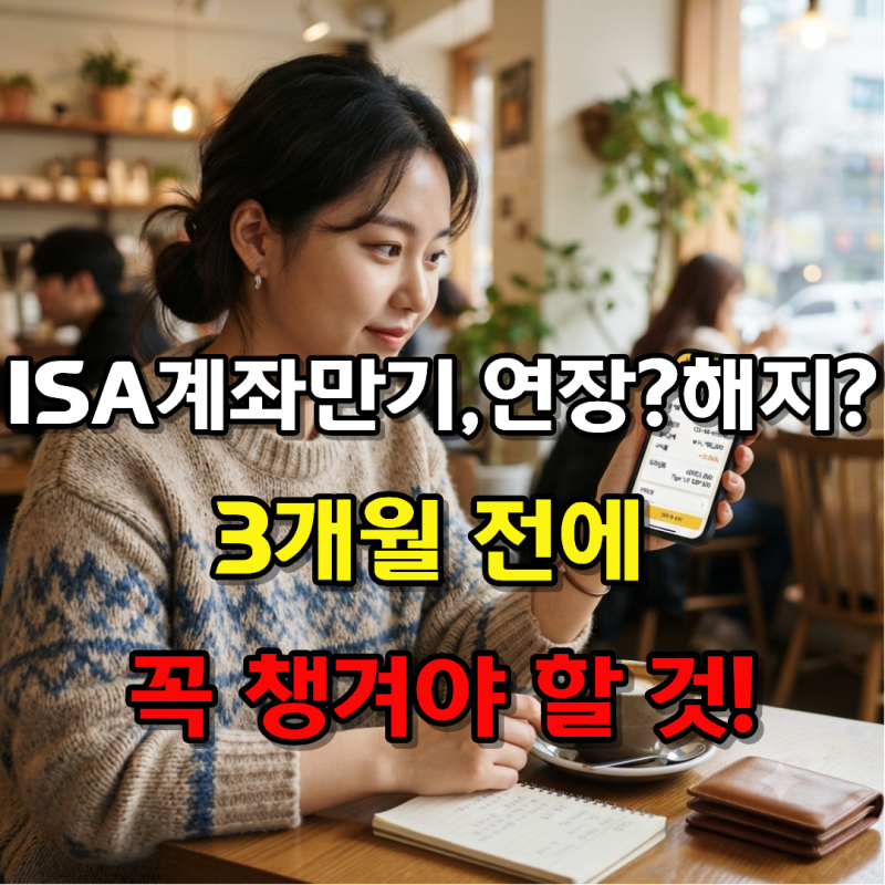 ISA 계좌 만기, 연장? 해지? 3개월 전에 꼭 챙겨야 할 것!