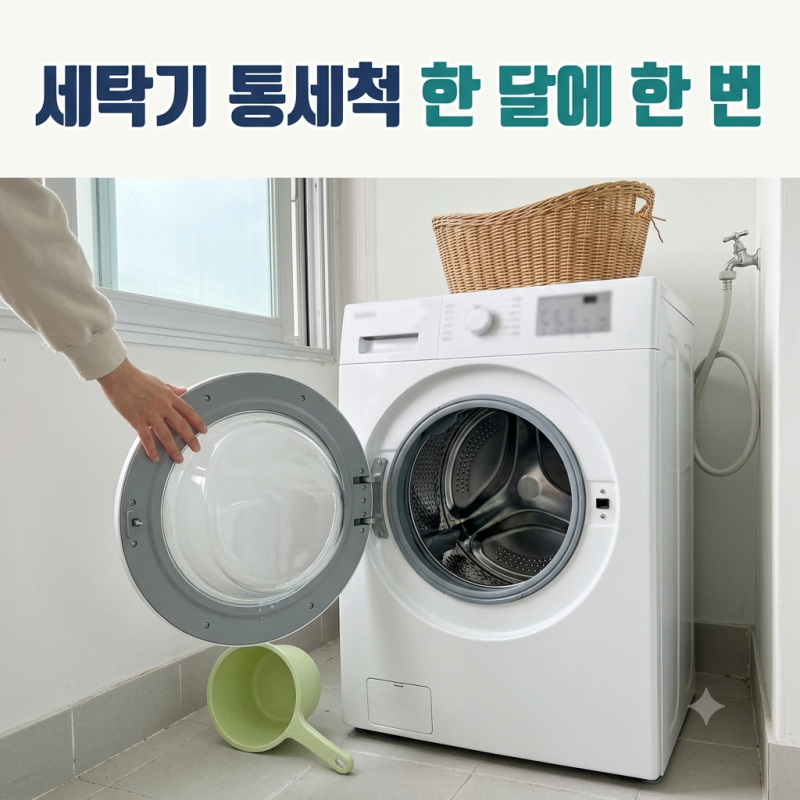 통돌이 세탁기 통세척 미루면 빨래에 검은 때, 드럼세탁기 통세척 주기와 방법