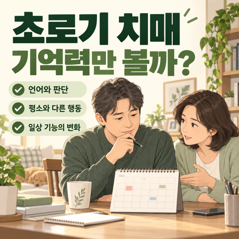초로기 치매, 기억력만으로 놓칠 수 있는 일상 변화