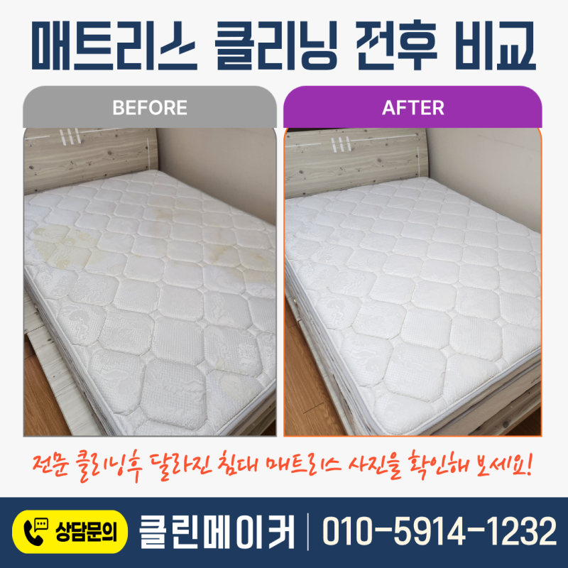 평택매트리스청소 소변 냄새 얼룩 까지 깔끔하게 제거