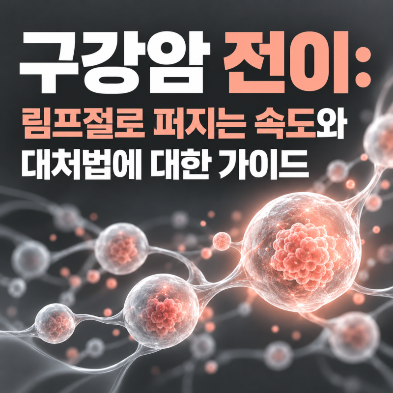 구강암 전이 림프절 임파선으로 퍼지는 속도와 대처법