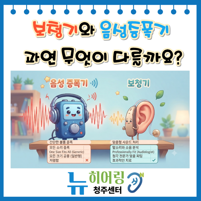 청주 가경동 보청기와 음성증폭기, 과연 무엇이 다를까요? 완벽 비교 가이드