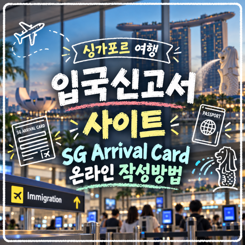 싱가포르 여행 입국신고서 사이트 | SG Arrival Card 온라인 작성방법
