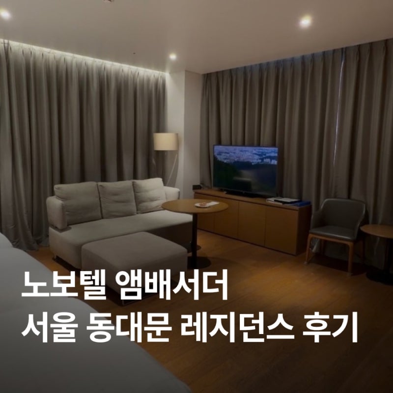 아기랑 서울 호캉스 노보텔 앰배서더 동대문 레지던스 디럭스 트리플룸 객실 숙박 후기