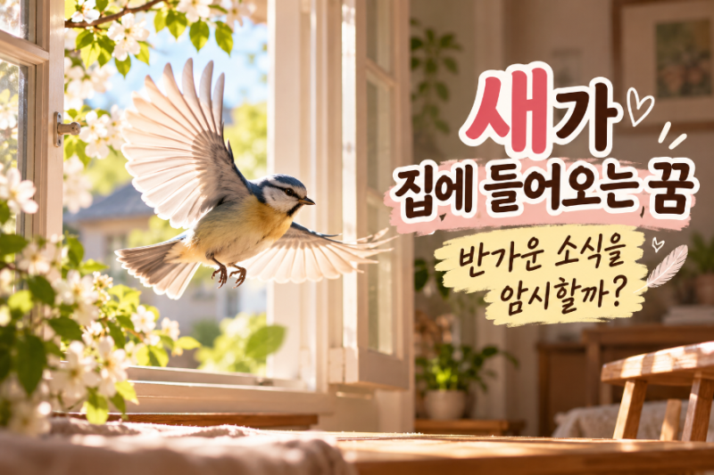 새가집에들어오는꿈 반가운 소식을 암시할까