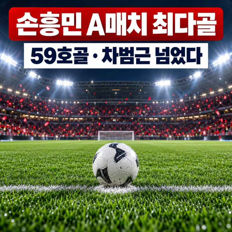 손흥민 A매치 최다골 59호골, 차범근 넘은 프리킥 장면과 기록 총정리