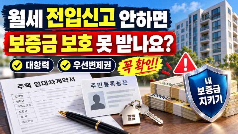 "월세 전입신고 안하면 보증금 보호 못 받나요?" (온라인 전입신고 그대로 따라하기)