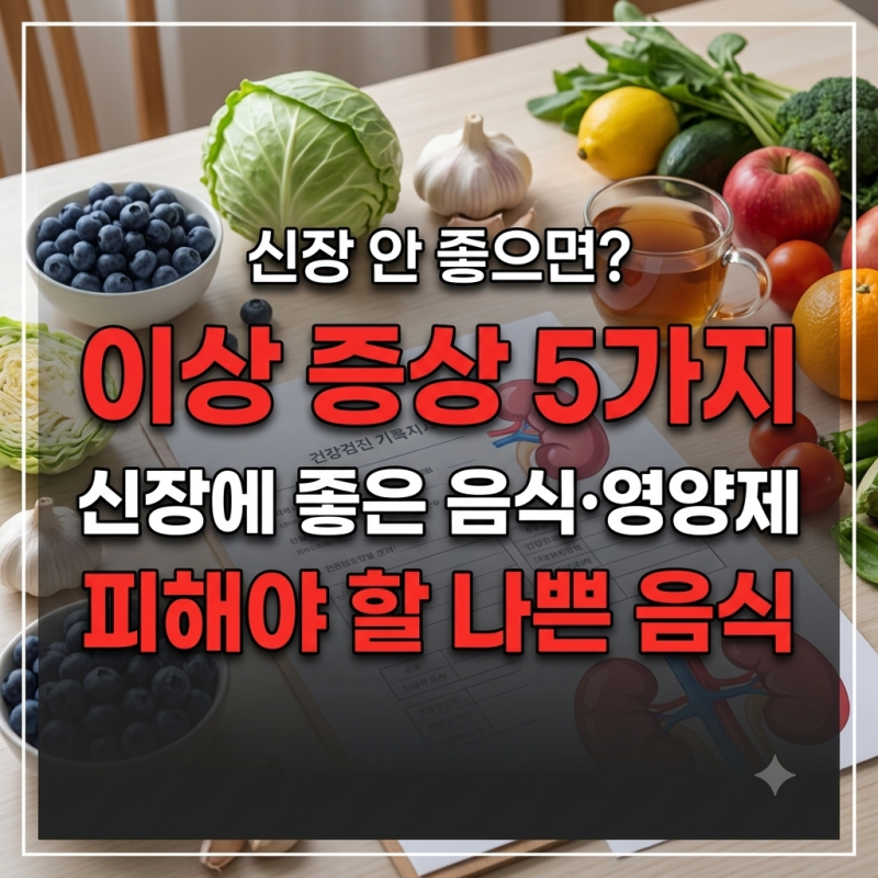 신장 안 좋으면 이상 증상 : 신장에 좋은 음식 영양제, 안 좋은 음식