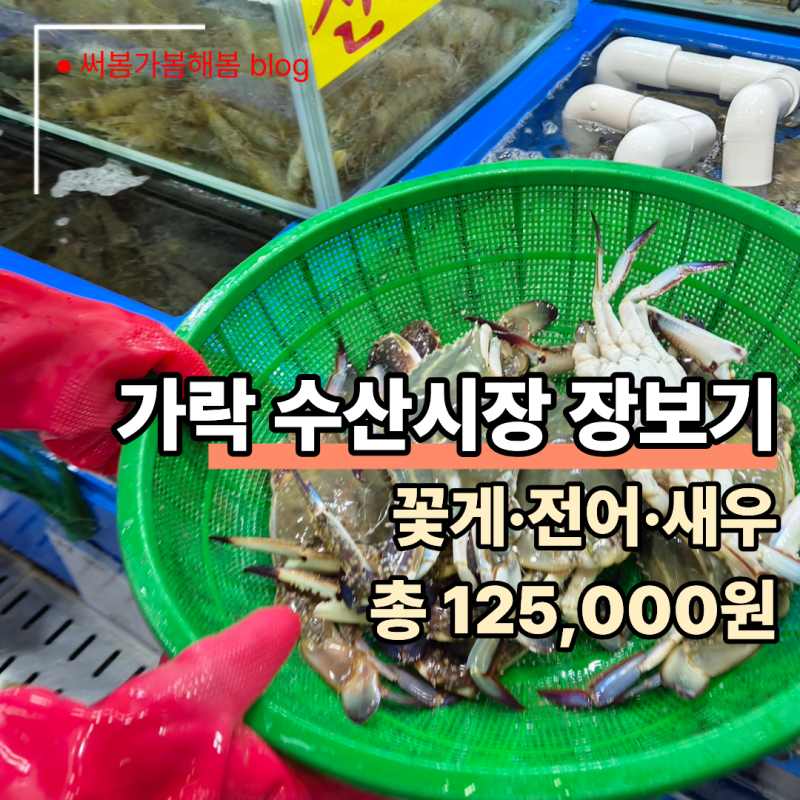 가락수산시장 가격, 용천수산 꽃게·전어·새우 구매 후기