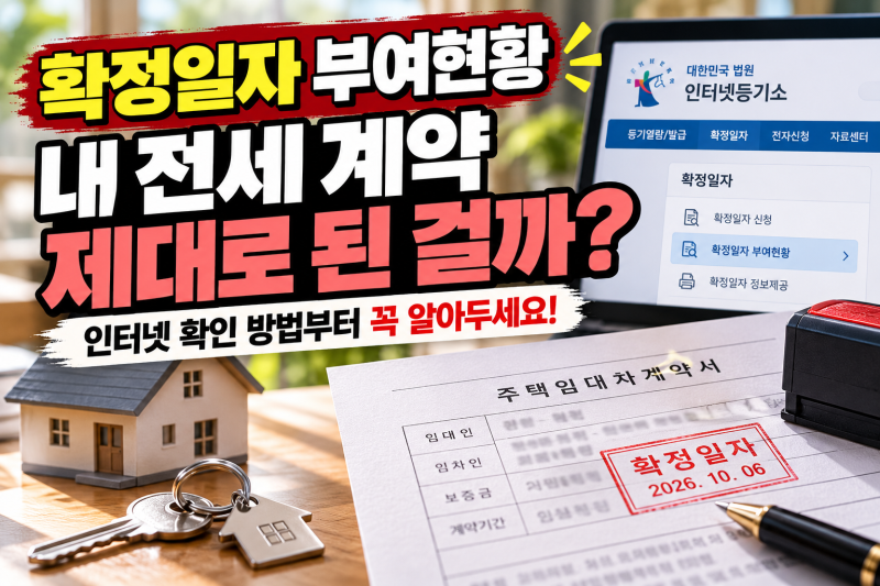 확정일자 부여현황, 내 전세 계약 제대로 된 걸까? 인터넷 확인 방법부터 꼭 알아두세요