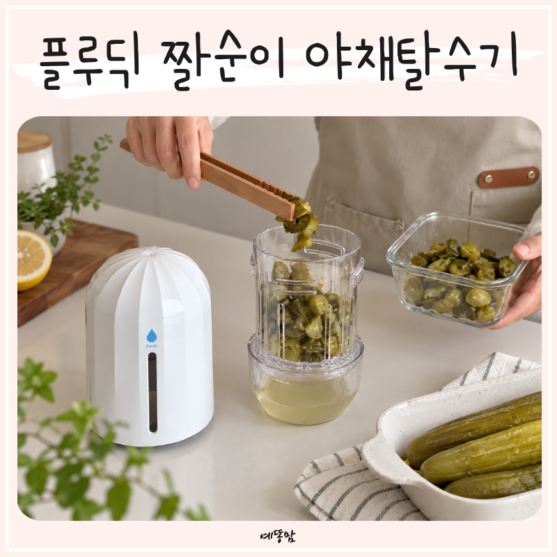플루딕 짤순이 야채 물기제거 편한 탈수기, 주방용품 꿀템 추천