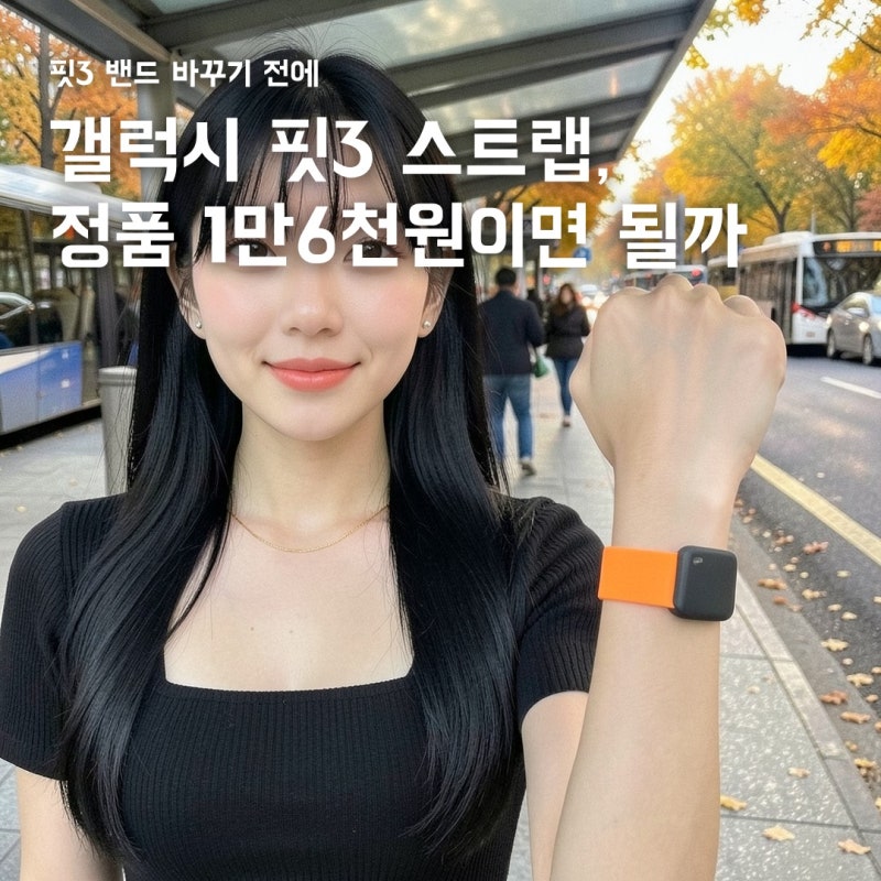 갤럭시핏3스트랩, 정품 1만6천원과 호환 1만2천원
