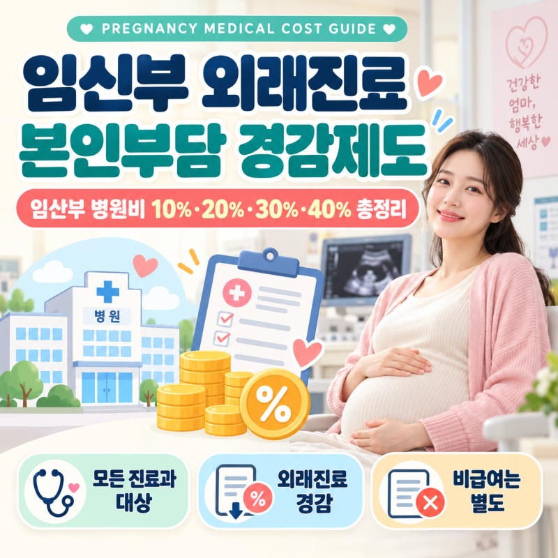 2026년 임신부 외래진료 본인 부담 경감제도 약국, 병원비 총정리