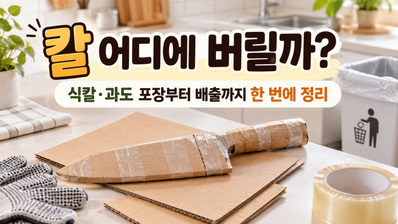 칼 버리는 방법, 식칼·과도 종량제봉투부터 포장 방법까지 정리