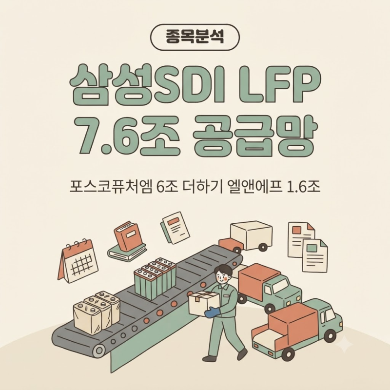 삼성SDI LFP 7.6조 공급망 구축, 무엇이 달라지고 주가엔 얼마나 반영됐나