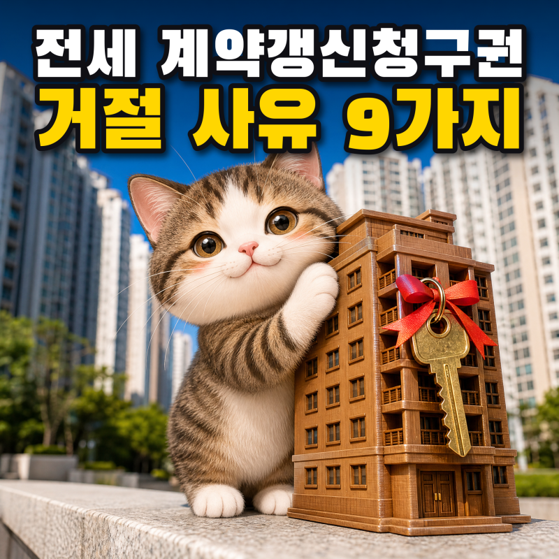 전세 계약갱신청구권 5%｜거절 사유 9가지·기간, 중도해지 복비는 누가?
