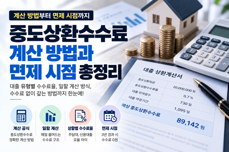 중도상환수수료 계산 방법과 면제 시점 기준 총정리