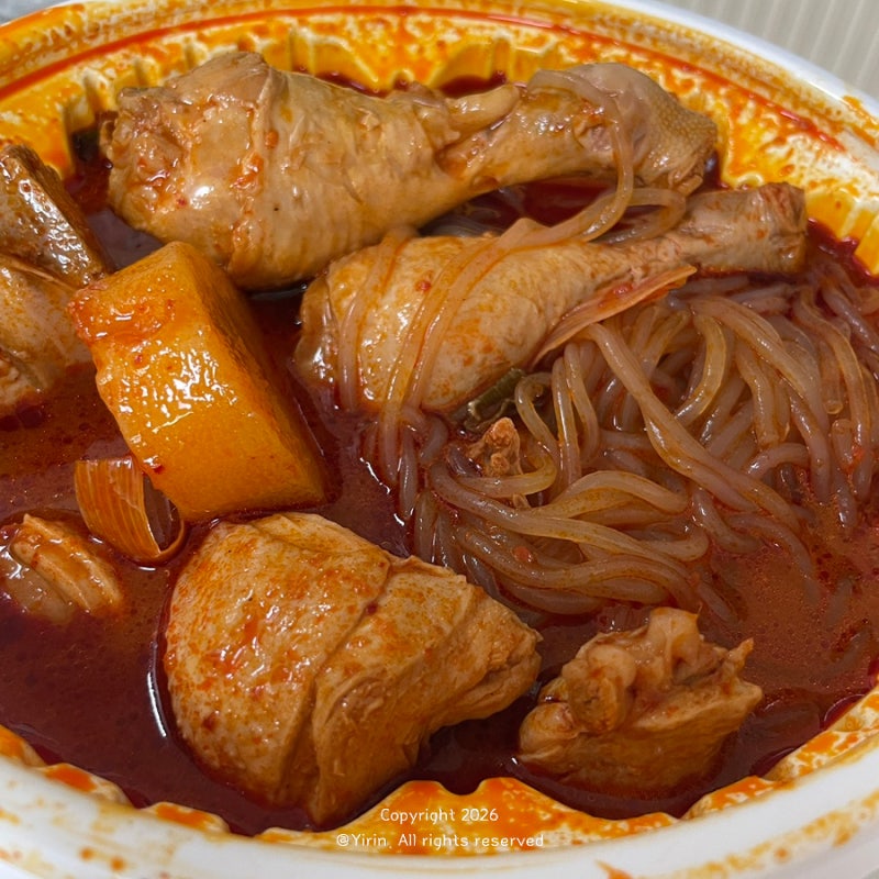 엽기떡볶이 엽기닭볶음탕 품절 걱정에 미리 주문하며 당면 따로 시켰더니