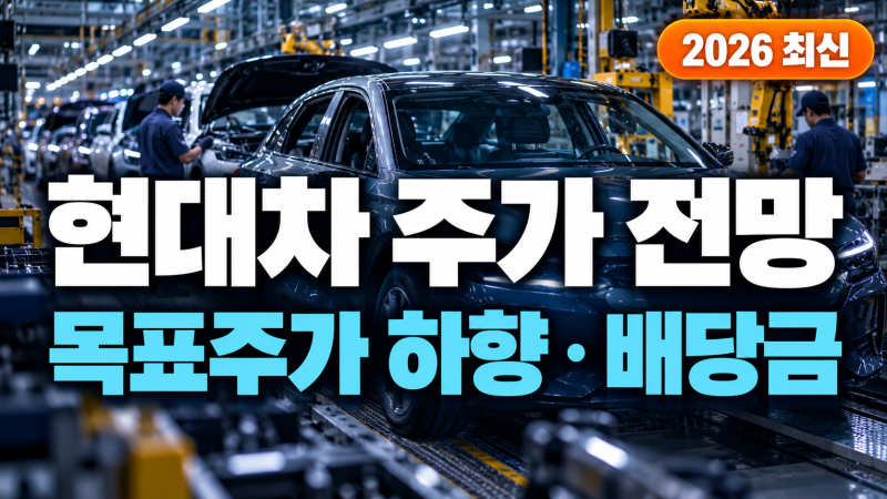 현대차 주가 전망 2026 | 목표주가 줄하향 이유, 배당금·배당기준일까지 정리
