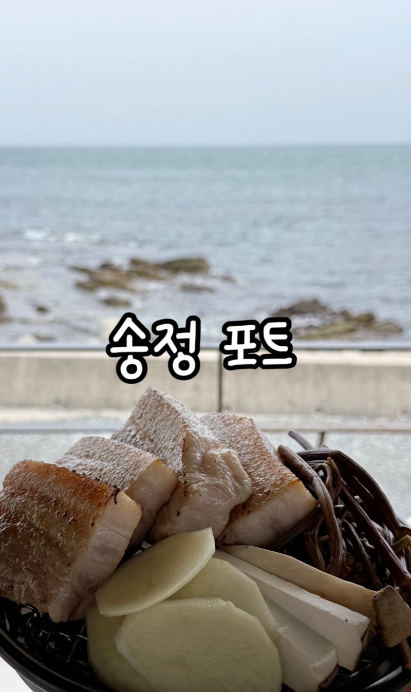 [부산 송정] 해운대 송정 바다뷰 삼겹살 포트, 애견동반 가능한 야외 고깃집 후기