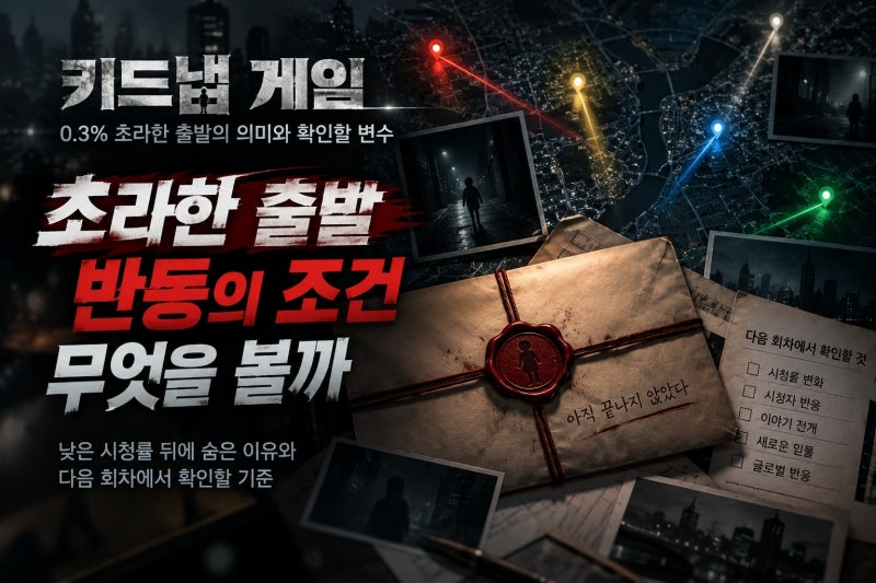 키드냅 게임, 0.3% 초라한 출발의 의미와 확인할 변수