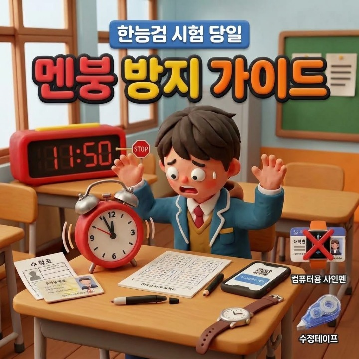 2026 한국사능력검정시험 준비물 체크리스트: 당일 실격되는 신분증 규정과 입실 시간