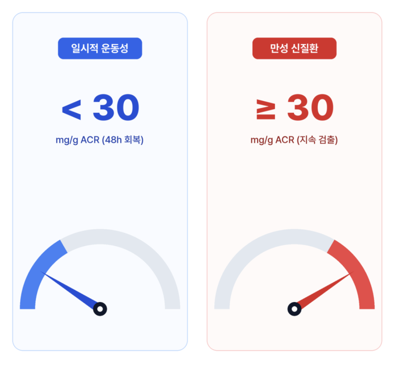 운동 후 소변검사 단백뇨 양성 나왔을 때: 일시적 운동유발 vs 신장질환 구별법