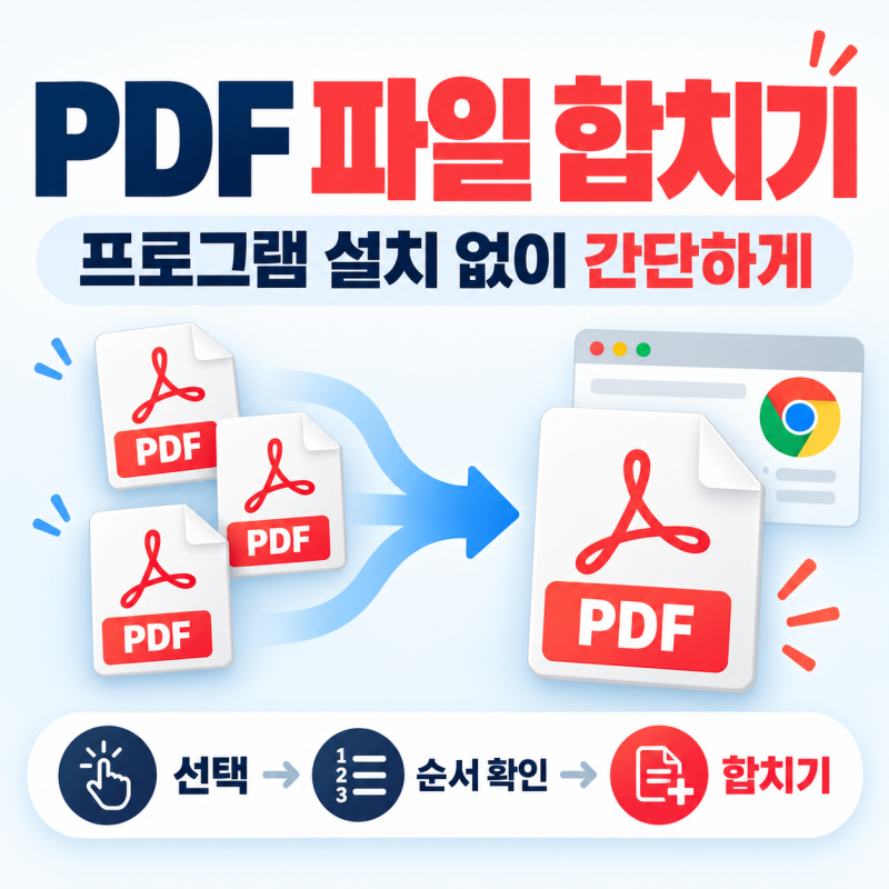 PDF 파일 합치는 방법, 프로그램 설치 없이 간단하게 하기