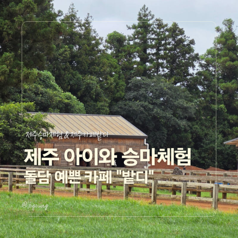 제주 아이와 가볼만한곳, 목장카페 밭디 승마·자전거까지 타본 후기