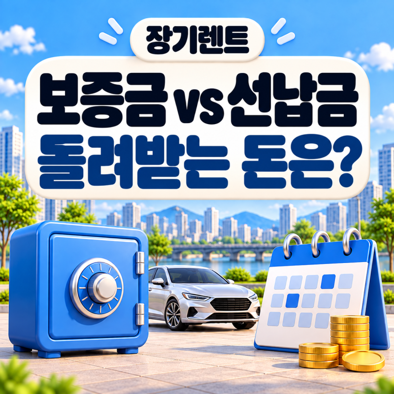 장기렌트 보증금과 선납금 차이｜돌려받는 돈은 무엇일까요?