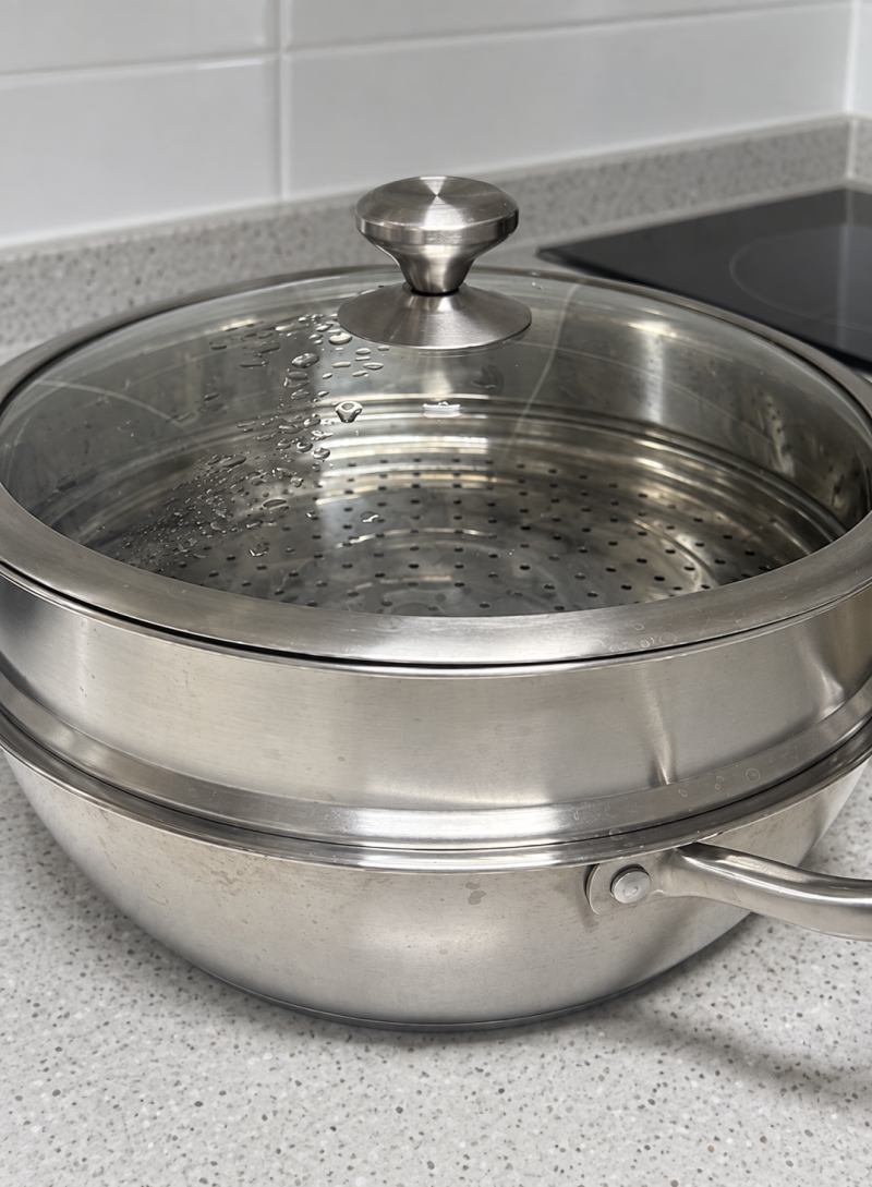 인덕션 찜기 대형, 파쿠젠 2단 찜솥 30cm 가정용으로 둘만한 크기
