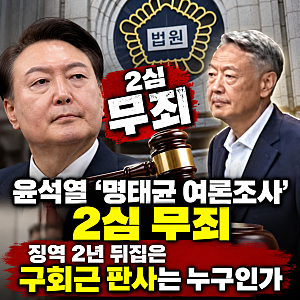 윤석열 ‘명태균 여론조사’ 2심 무죄｜징역 2년 뒤집은 구회근 판사는 누구인가