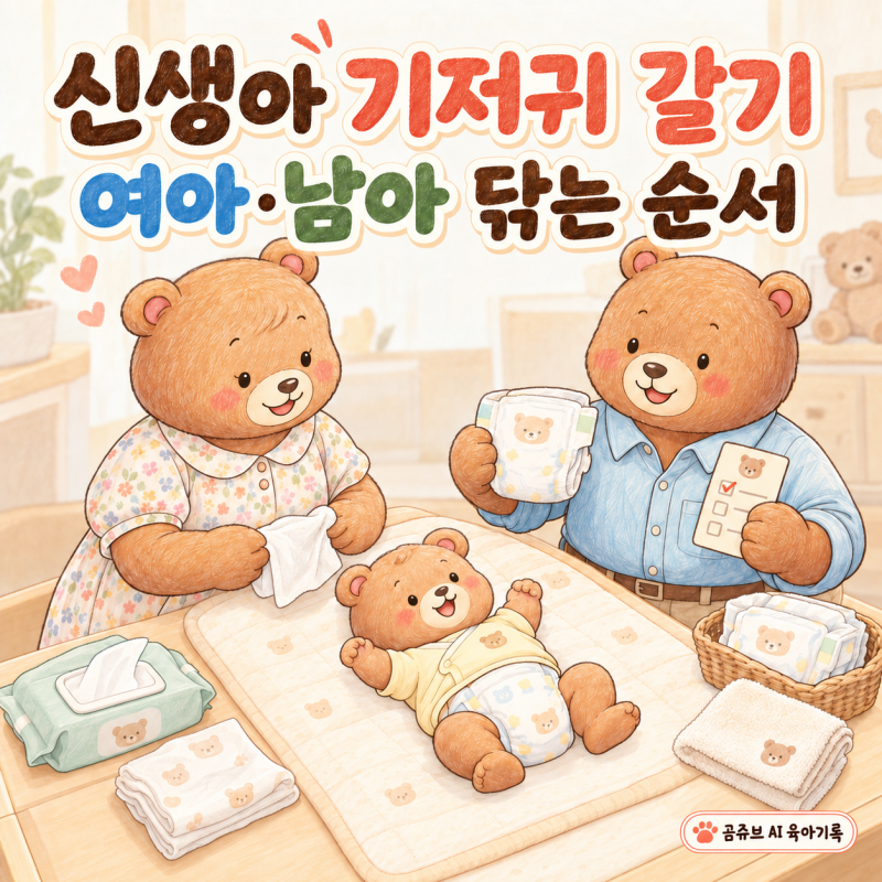 신생아 기저귀 갈기: 남아·여아 생식기 닦는 순서와 주의점