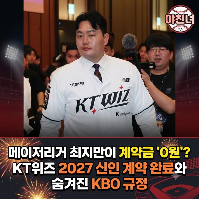 메이저리거 최지만이 계약금 '0원'? KT 위즈 2027 신인 계약 완료와 숨겨진 KBO 규정