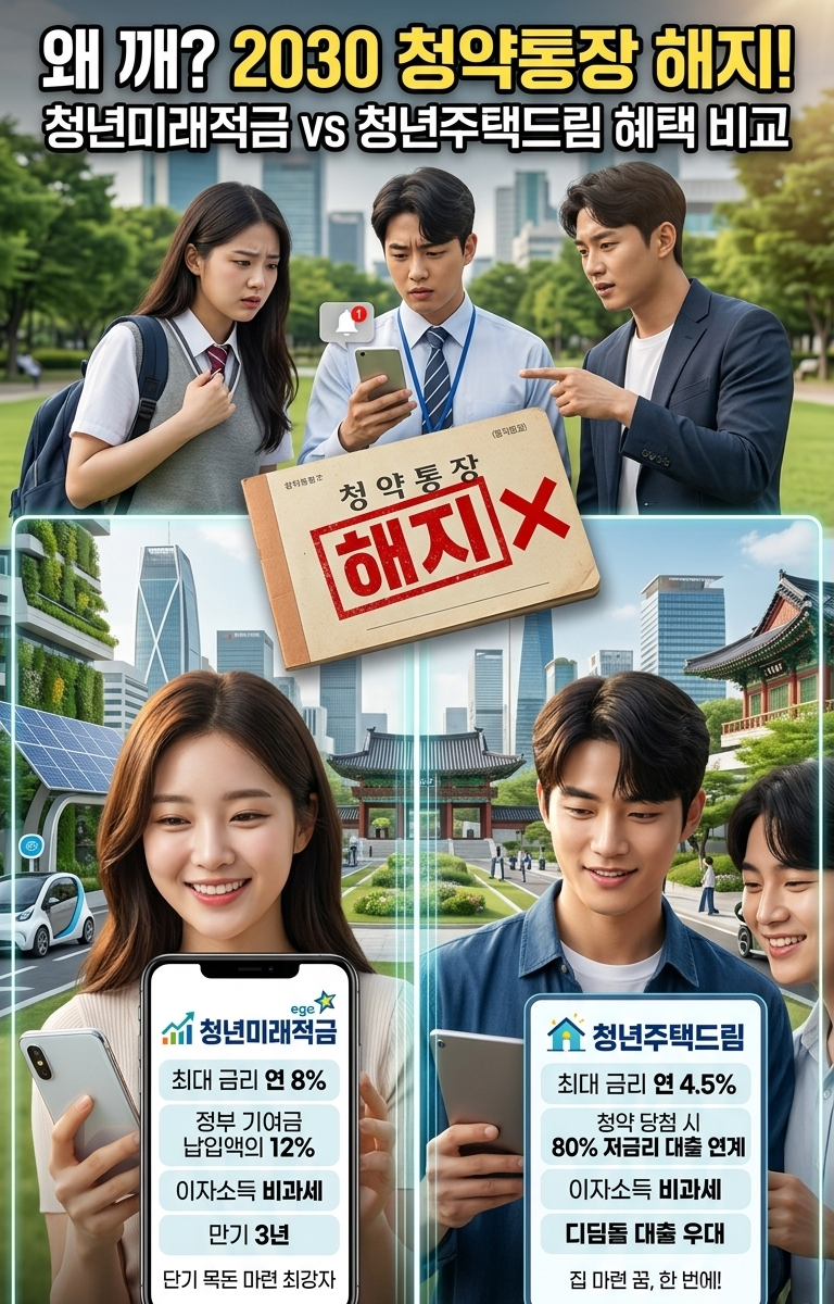 2030 청약통장 해지 이유 청년미래적금 청년주택드림 혜택 비교